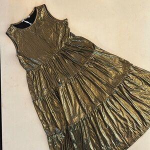 Gold Metallic Holiday dress 12Y